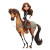 Cartoon Girl Riding Vinyl Car Decal Sticker – Waterproof & UV-Resistant 8"