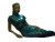 Blue Catsuit Woman Vinyl Car Decal Sticker – Waterproof & UV-Resistant 8"