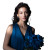 Blue Rose Portrait Vinyl Car Decal Sticker – Waterproof & UV-Resistant 8"