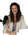 Smiling Female Podcaster Vinyl Car Decal Sticker – Waterproof & UV-Resistant 8"