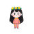 Lily In Pajamas Vinyl Car Decal Sticker – Waterproof & UV-Resistant 8"
