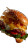 Juicy Floating Burger V3 Vinyl Car Decal Sticker – Waterproof & UV-Resistant 8"