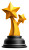 Gold Star Trophy Vinyl Car Decal Sticker – Waterproof & UV-Resistant 8"