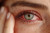 Woman'S Red Eye Vinyl Car Decal Sticker – Waterproof & UV-Resistant 8"