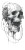 Grotesque Cyborg Skull Vinyl Car Decal Sticker – Waterproof & UV-Resistant 8"