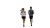 Couple Running Trail Vinyl Car Decal Sticker – Waterproof & UV-Resistant 8"