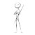 Stick Man Vinyl Car Decal Sticker – Waterproof & UV-Resistant 8"