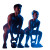 Dynamic Gym Duo V2 Vinyl Car Decal Sticker – Waterproof & UV-Resistant 8"