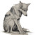 Sad Wolf Drawing V2 Vinyl Car Decal Sticker – Waterproof & UV-Resistant 8"