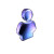 Futuristic User Icon Vinyl Car Decal Sticker – Waterproof & UV-Resistant 8"