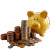 Coin Stack & Piggy Bank Vinyl Car Decal Sticker – Waterproof & UV-Resistant 8"