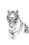 Tiger Illustration V3 Vinyl Car Decal Sticker – Waterproof & UV-Resistant 8"