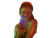 Shy Woman With Flip Phone Vinyl Car Decal Sticker – Waterproof & UV-Resistant 8"