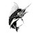 Marlon Swordfish Logo Vinyl Car Decal Sticker – Waterproof & UV-Resistant 8"
