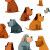 Cute Dog Pattern Vinyl Car Decal Sticker – Waterproof & UV-Resistant 8"