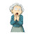 Shocked Old Lady Vinyl Car Decal Sticker – Waterproof & UV-Resistant 8"