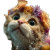 Fluffy Cat Close-Up Vinyl Car Decal Sticker – Waterproof & UV-Resistant 8"