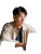 Korean Man Working Vinyl Car Decal Sticker – Waterproof & UV-Resistant 8"