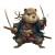Chibi Capybara Warrior Vinyl Car Decal Sticker – Waterproof & UV-Resistant 8"