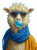 Fluffy Sunglassed Sheep Vinyl Car Decal Sticker – Waterproof & UV-Resistant 8"