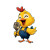 Cute Chick Logo Vinyl Car Decal Sticker – Waterproof & UV-Resistant 8"