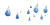 Joyful Raindrop Characters Vinyl Car Decal Sticker – Waterproof & UV-Resistant 8"