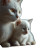 White Cat Duo Vinyl Car Decal Sticker – Waterproof & UV-Resistant 8"