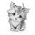 Cute Kitten V3 Vinyl Car Decal Sticker – Waterproof & UV-Resistant 8"