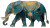 Holographic Chinese Elephant Vinyl Car Decal Sticker – Waterproof & UV-Resistant 8"