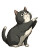 Cartoon Cat Mishap Vinyl Car Decal Sticker – Waterproof & UV-Resistant 8"