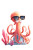 Cute Sunglasses Octopus Vinyl Car Decal Sticker – Waterproof & UV-Resistant 8"