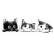 Cartoon Kittens Row Vinyl Car Decal Sticker – Waterproof & UV-Resistant 8"