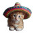 Sombrero Kitten Vinyl Car Decal Sticker – Waterproof & UV-Resistant 8"