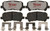 Premium Hybrid Brake Pads | Quiet Operation, Superior Stopping Power | Fits Honda Pilot, Odyssey, Acura ZDX, MDX | Includes Mounting Hardware