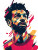 Mohamed Salah Illustration V2 Vinyl Car Decal Sticker – Waterproof & UV-Resistant 8"
