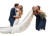 Romantic Wedding Kiss Vinyl Car Decal Sticker – Waterproof & UV-Resistant 8"