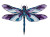 Dragonfly Stained Glass Vinyl Car Decal Sticker – Waterproof & UV-Resistant 8"