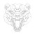 Robotic Grizzly Head Vinyl Car Decal Sticker – Waterproof & UV-Resistant 8"