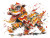 Lion Dance Art V2 Vinyl Car Decal Sticker – Waterproof & UV-Resistant 8"