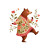 Flamenco Bear Vinyl Car Decal Sticker – Waterproof & UV-Resistant 8"