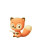 Fluffy Red Fox Vinyl Car Decal Sticker – Waterproof & UV-Resistant 8"