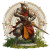 Medieval Combat Icon Vinyl Car Decal Sticker – Waterproof & UV-Resistant 8"