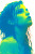 Blue-Haired Beauty V2 Vinyl Car Decal Sticker – Waterproof & UV-Resistant 8"