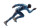 Futuristic Blue Athlete Vinyl Car Decal Sticker – Waterproof & UV-Resistant 8"