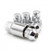 Coyote Wheel Accessories Wheel Lock 741142J Lug Nut Lock; 1/2 Inch x 20 Thread Size; 60 Degree Conical Bulge; Acorn; 1.26 Inch Overall Length; 13/16 Inch And 3/4 Inch Hex Size; Chrome Plated; Silver; Carbon Steel