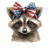 Patriotic Raccoon V9 Vinyl Car Decal Sticker – Waterproof & UV-Resistant 8"
