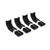 Heavy Duty Black Rubber Bracket Covers for Raptor Slide Track Boards | Set of 4