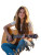 Guitar In Grass Vinyl Car Decal Sticker – Waterproof & UV-Resistant 8"