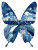 Patchwork Butterfly Vinyl Car Decal Sticker – Waterproof & UV-Resistant 8"