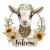 Whimsical Farm Goat Vinyl Car Decal Sticker – Waterproof & UV-Resistant 8"